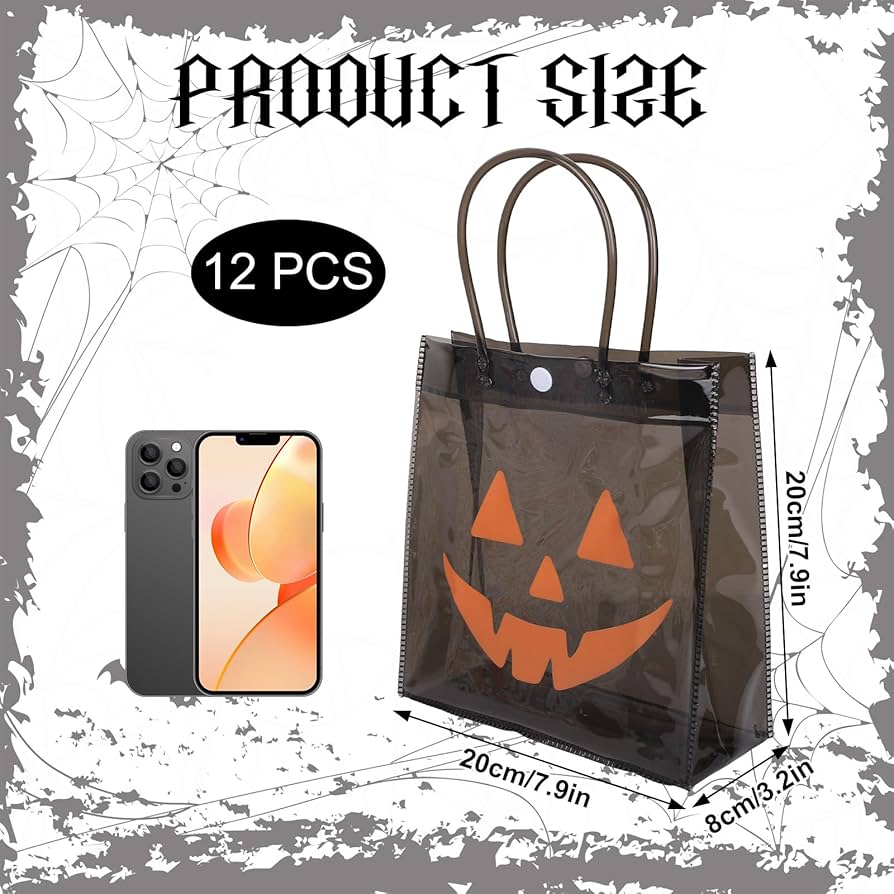 Amazon | Whaline(ホライン) ハロウィンクリアPVCギフトバッグ